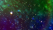 宇宙空間Ver4 / 星4色グラデーション靄付き