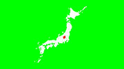 日本地図_群馬県_ループ素材 / 赤点滅 / グリーンバック合成用