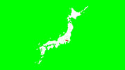 日本地図_東京都_ループ素材 / 赤点滅 / グリーンバック合成用