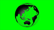 地球3D_ver.1/横回転_ループ素材/グリーンバック合成用
