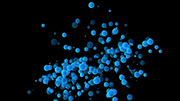 ウィルス細菌が飛び散るver1 / ブルー