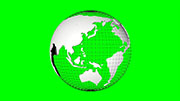 地球3D_ver.3/横回転_ループ素材/グリーンバック合成用