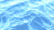 海面の波の揺らめき（キラキラ）/ 上から / 海3DCG